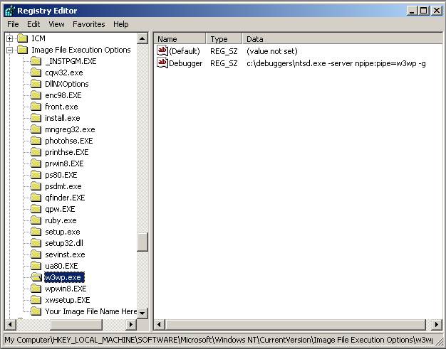 Enable the debugger to attach when the process starts with Image File Execution Options
